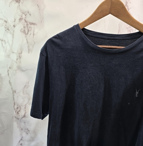 All Saints T Shirt Mens XXL Black Brace SS Crew Tee Short Sleeve Regular Fit - Picture 2 of 12